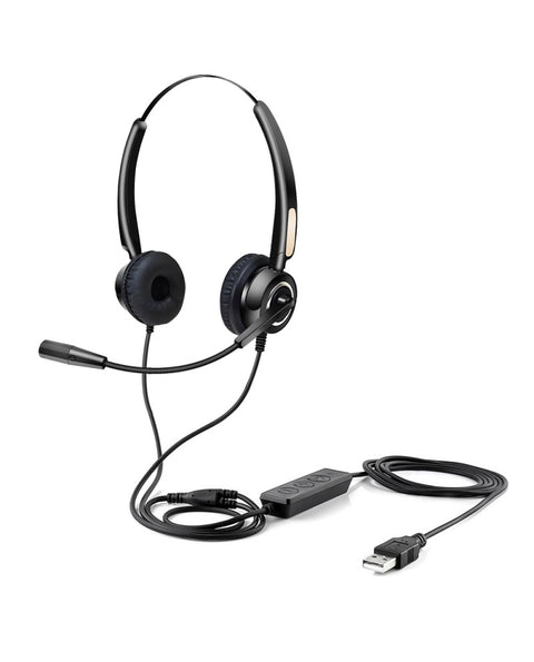 Urban Factory USB HEADSET WITH REMOTE CONTROL Wired Head-band USB Type-A Black