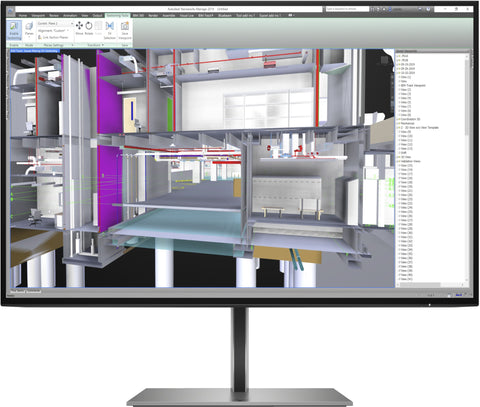 HP Z24u G3 computer monitor 61 cm (24") 1920 x 1200 pixels WUXGA Silver