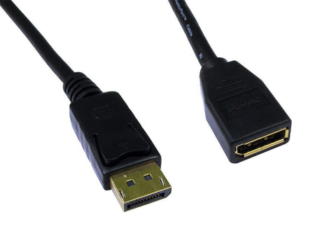 Cables Direct 3m DisplayPort M/F Black