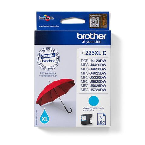 Brother LC-225XLC Ink cartridge cyan, 1.2K pages ISO/IEC 24711 11,8ml for Brother MFC-J 4420/5320