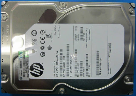 Hewlett Packard Enterprise 2TB non-hot-plug SATA HDD 3.5" 2000 GB Serial ATA