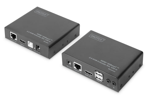 Digitus 4K HDMI® HDBaseT™ 2.0 KVM Extender Set, 100 m