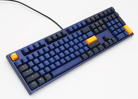 Ducky One 2 Horizon keyboard USB German Black, Blue, Yellow