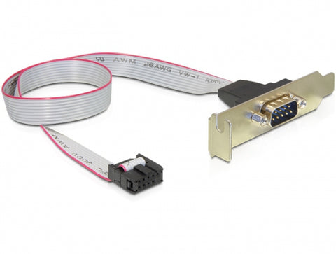 DeLOCK 89300 serial cable Grey 0.4 m DB9 9-p COM