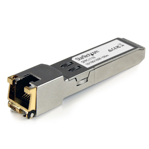 StarTech.com Cisco SFP-GE-T Compatible SFP Transceiver Module - 10/100/1000BASE-TX~Cisco SFP-GE-T Compatible SFP Module - 1000BASE-T - SFP to RJ45 Cat6/Cat5e - 10/100/1000 Mbps - RJ-45 100m - Cisco IE3400, IE3300, IE3200