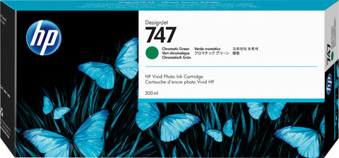 HP P2V84A/747 Ink cartridge green chromatic 300ml for HP DesignJet Z 9+