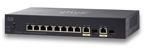 Cisco Small Business SF352-08P Managed L2/L3 Fast Ethernet (10/100) Power over Ethernet (PoE) 1U Black