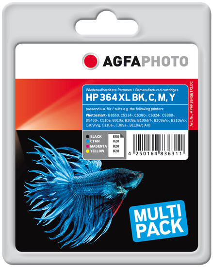 AgfaPhoto APHP364SETXLDC ink cartridge Black, Cyan, Magenta, Yellow 4 pc(s)