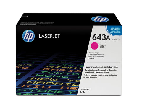 HP Q5953A/643A Toner cartridge magenta, 10K pages/5% for HP Color LaserJet 4700