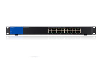 Linksys LGS124P-UK network switch Unmanaged Gigabit Ethernet (10/100/1000) Power over Ethernet (PoE) 1U Black