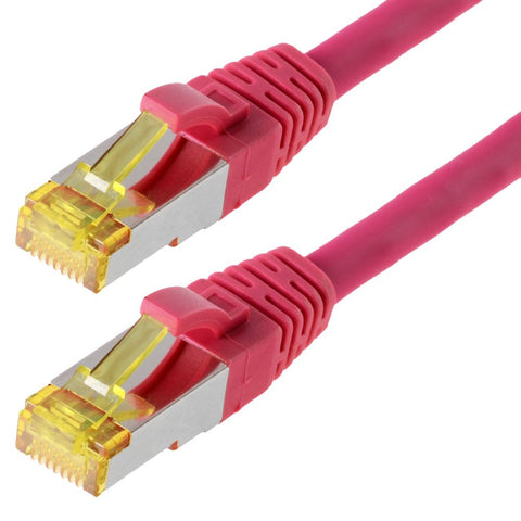 Helos S/FTP (PIMF) CAT 6a 20m networking cable Magenta Cat6a S/FTP (S-STP)