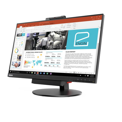 Lenovo 10QXPAT1UK computer monitor 60.5 cm (23.8") 1920 x 1080 pixels Full HD Touchscreen Tabletop Black