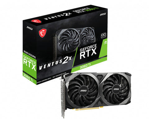 MSI RTX 3060 TI VENTUS 2X 8G OC V1 LHR graphics card NVIDIA GeForce RTX 3060 Ti 8 GB GDDR6