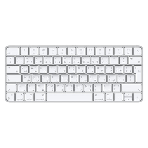 Apple Magic keyboard USB + Bluetooth Arabic Aluminium, White