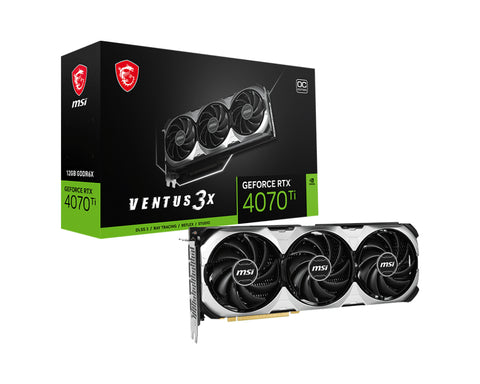 MSI GEFORCE RTX 4070 TI VENTUS 3X E 12G OC graphics card NVIDIA 12 GB GDDR6X