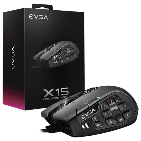 EVGA X15 MMO mouse Right-hand USB Type-A Optical 16000 DPI