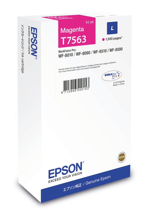 Epson C13T756340/T7563 Ink cartridge magenta, 1.5K pages 14ml for Epson WF 6530/8090/8510