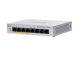 Cisco CBS110-8PP-D Unmanaged L2 Gigabit Ethernet (10/100/1000) Power over Ethernet (PoE) Grey