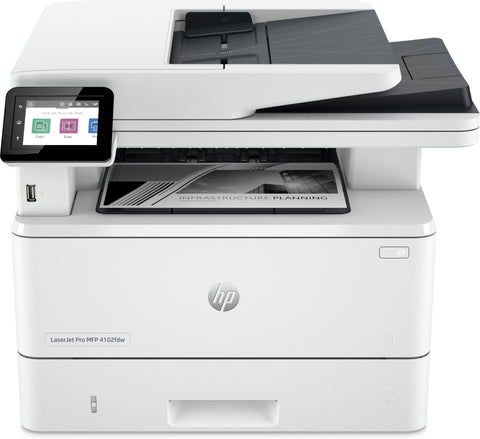 HP LaserJet Pro MFP 4102dw Printer, Black and white, Printer for Small medium business, Print, copy, scan, Wireless; Instant Ink eligible; Print from phone or tablet; Automatic document feeder