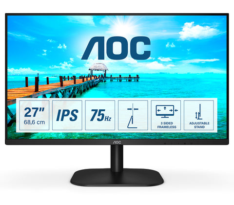 AOC B2 27B2H computer monitor 68.6 cm (27") 1920 x 1080 pixels Full HD LED Black