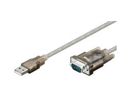 Microconnect USB A/Serial DB9 M-M 1.8m serial cable Grey USB 2.0 A