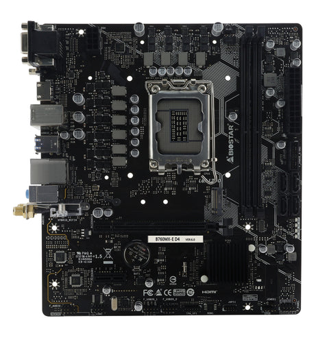Biostar B760MX-E D4 motherboard Intel B760 LGA 1700 micro ATX