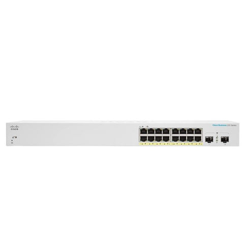 Cisco CBS220-16P-2G Managed L2 Gigabit Ethernet (10/100/1000) Power over Ethernet (PoE) White