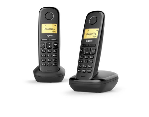 Gigaset A170 Duo DECT telephone Caller ID Black