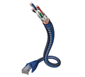 Inakustik 00480301 networking cable Blue, Silver 1 m Cat6 SF/UTP (S-FTP)