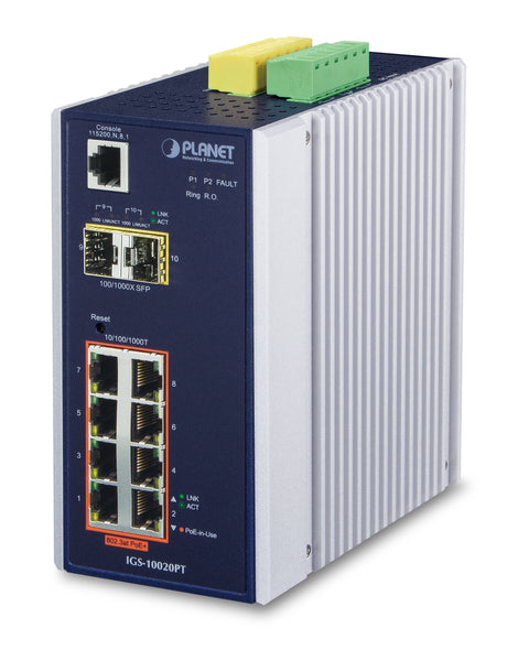 PLANET IGS-10020PT network switch Managed L3 Gigabit Ethernet (10/100/1000) Power over Ethernet (PoE) Blue, White