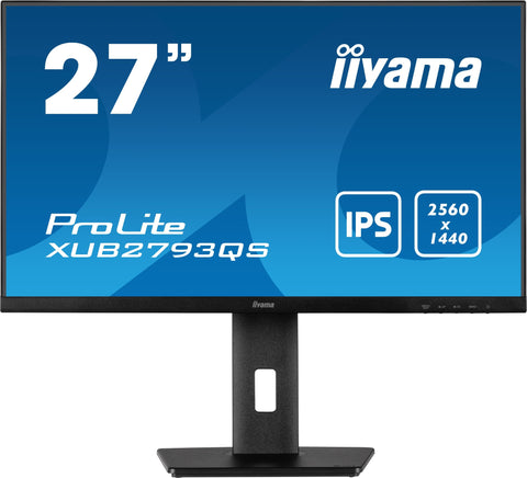 iiyama ProLite XUB2793QS-B1 computer monitor 68.6 cm (27") 2560 x 1440 pixels Wide Quad HD LED Black