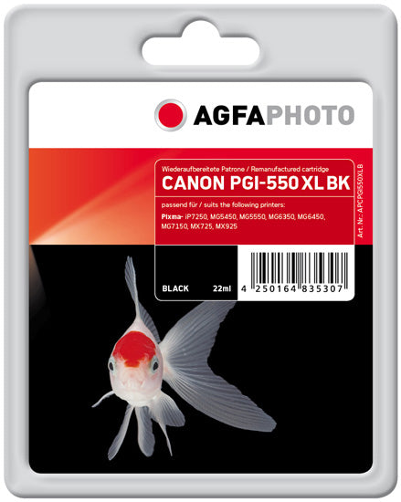 AgfaPhoto APCPGI550XLB ink cartridge 1 pc(s) Black