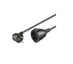 Microconnect Schuko, M/F, 5 m Black