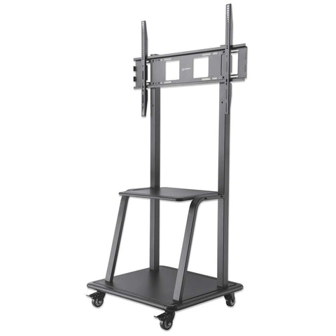 Manhattan TV & Monitor Mount, Trolley Stand, 1 screen, Screen Sizes: 37-100", Black, VESA 200x200 to 800x600mm, Max 150kg, LFD, Lifetime Warranty