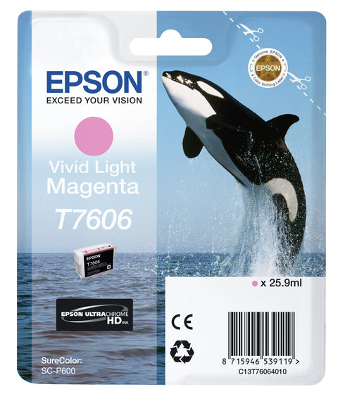 Epson C13T76064010/T7606 Ink cartridge light magenta, 2.8K pages 25,9ml for Epson SC-P 600