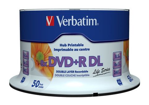 Verbatim 97693 blank DVD 8.5 GB DVD+R DL 50 pc(s)