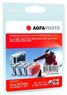 AgfaPhoto APCCLI521SETD ink cartridge 5 pc(s) Black, Cyan, Magenta, Yellow