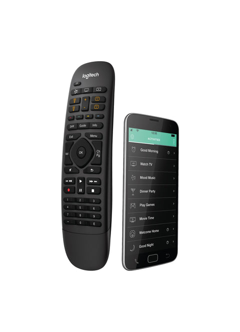 Logitech Harmony® Companion remote control IR Wireless/Wi-Fi Audio, DVR, Game console, Home cinema system, PC, Smartphone, TV, Tablet Press buttons