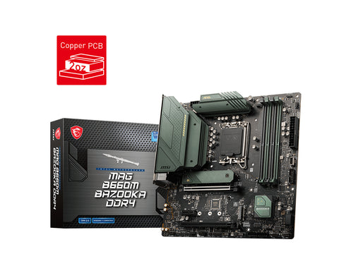 MSI MAG B660M BAZOOKA DDR4 motherboard Intel B660 LGA 1700 micro ATX