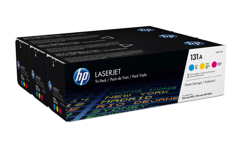 HP U0SL1AM/131A Toner cartridge Rainbow-Kit (c,m,y), 3x1.8K pages ISO/IEC 19798 Pack=3 for HP Pro 200