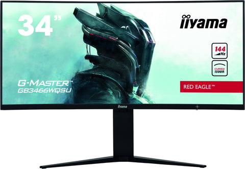 iiyama G-MASTER GB3466WQSU-B1 LED display 86.4 cm (34") 3440 x 1440 pixels UltraWide Quad HD Black