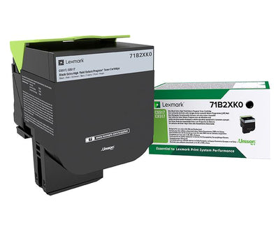 Lexmark 71B2XK0 Toner-kit black return program, 8K pages ISO/IEC 19752 for Lexmark CS 517