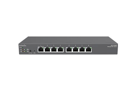 EnGenius ECS1008P Cloud Managed L2+ Switch 8-port GbE PoE.af 55W 2GbE