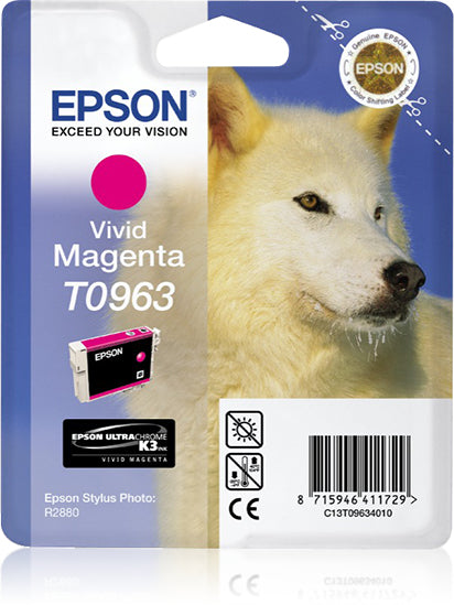 Epson C13T09634010/T0963 Ink cartridge magenta, 865 pages 11,4ml for Epson Stylus Photo R 2880