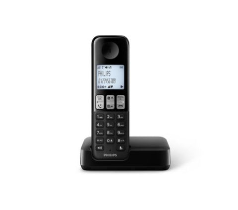 Philips D2501B DECT telephone Caller ID Black