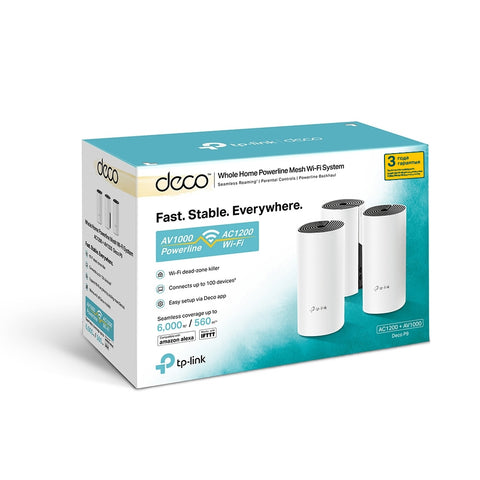 TP-Link AC1200 + AV1000 Whole Home Hybrid Mesh Wi-Fi System, 3-Pack