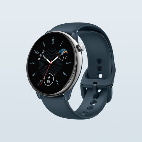 Amazfit GTR Mini 3.25 cm (1.28") AMOLED 42 mm Digital 416 x 416 pixels Touchscreen Blue, Silver GPS (satellite)