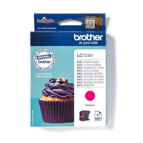 Brother LC-123M Ink cartridge magenta, 600 pages ISO/IEC 24711 5,9ml for Brother DCP-J 132/MFC-J 4510/MFC-J 6920