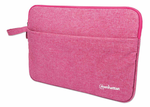 Manhattan Seattle Laptop Sleeve 14.5" (Clearance Pricing), Coral, Padded, Extra Soft Internal Cushioning, Main Compartment with double zips, Zippered Front Pocket, Carry Loop, Water Resistant and Durable, Notebook Slipcase, Three Year Warranty