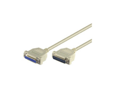 Microconnect DB25-DB25 5m serial cable White